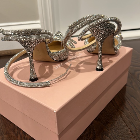 Glitter Double Crystal Bow Pointed Toe Pump - Picture 2 of 7